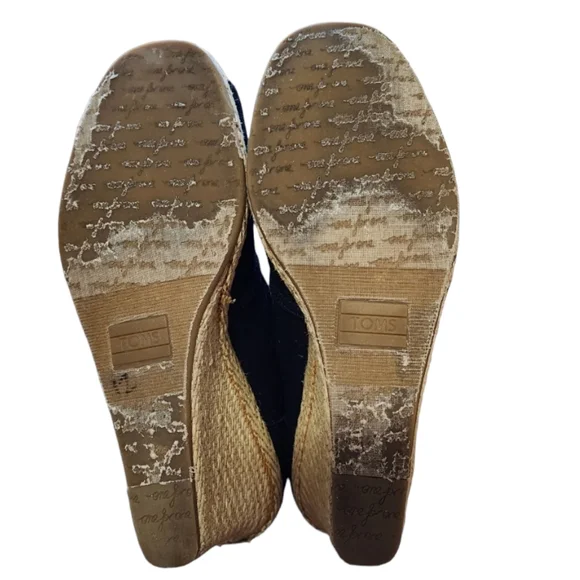 TOMS Women's Classic Espadrille Wedge Sandal, Size 8W - Picture 8 of 11